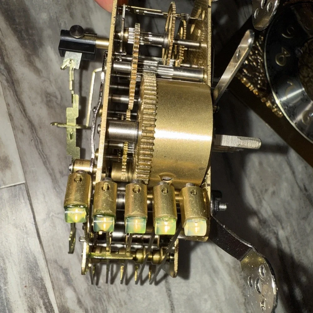 Vintage Grandfather Clock Parts Lot Emperor Face Frank Hermle Movement Hands Key